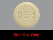 Olanzapine Odt: This is a Tablet Disintegrating imprinted with M on the front, 0E3 on the back.