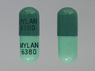 This is a Capsule Er Pellets 24 Hr imprinted with MYLAN  6380 on the front, MYLAN  6380 on the back.