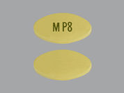 Pantoprazole Sodium: This is a Tablet Dr imprinted with M P8 on the front, nothing on the back.