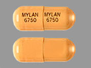 Balsalazide Disodium: This is a Capsule imprinted with MYLAN  6750 on the front, MYLAN  6750 on the back.
