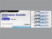 Glatiramer Acetate: This is a Syringe imprinted with nothing on the front, nothing on the back.