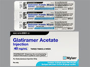 Glatiramer Acetate: This is a Syringe imprinted with nothing on the front, nothing on the back.