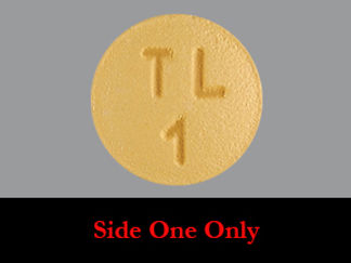 This is a Tablet imprinted with T L  1 on the front, M on the back.