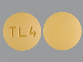 This is a Tablet imprinted with TL4 on the front, M on the back.