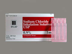 Esto es un Vial Nebulizador incoloro imprimido con nada en la parte delantera, nada en la parte posterior, y es fabricado por MYLAN.