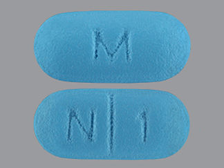 This is a Tablet imprinted with M on the front, N 1 on the back.