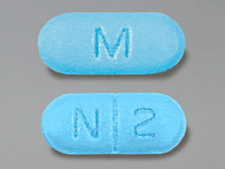 This is a Tablet imprinted with M on the front, N 2 on the back.