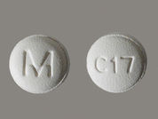 Bicalutamide: This is a Tablet imprinted with M on the front, C17 on the back.
