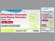 Ethynodiol-Ethinyl Estradiol: Esto es un Tableta imprimido con 245 or 302 en la parte delantera, nada en la parte posterior, y es fabricado por None.