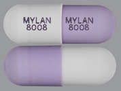 Divalproex Sodium: This is a white oblong Capsule Dr Sprinkle imprinted with MYLAN  8008 on the front, MYLAN  8008 on the back, and is manufactured by MYLAN.