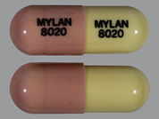 Fluvastatin Sodium: This is a Capsule imprinted with MYLAN  8020 on the front, MYLAN  8020 on the back.