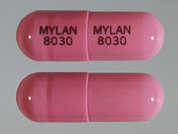 Lansoprazole: Esto es un Cápsula LP rosado oblongo imprimido con MYLAN  8030 en la parte delantera, MYLAN  8030 en la parte posterior, y es fabricado por MYLAN.