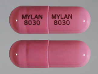 Esto es un Cápsula Dr imprimido con MYLAN  8030 en la parte delantera, MYLAN  8030 en la parte posterior, y es fabricado por None.