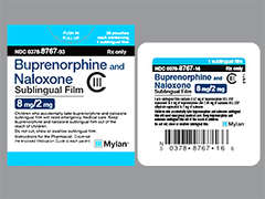 This is a orange rectangular Film Medicated imprinted with B8/N on the front, nothing on the back, and is manufactured by MYLAN.
