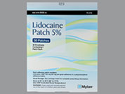 Lidocaine: This is a Adhesive Patch Medicated imprinted with nothing on the front, nothing on the back.