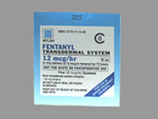 Fentanyl: This is a Patch Transdermal 72 Hours imprinted with Fentanyl  12 mcg/hr on the front, nothing on the back.