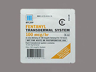 This is a Patch Transdermal 72 Hours imprinted with Fentanyl  100 mcg/hr on the front, nothing on the back.