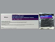 Ipratropium-Albuterol: This is a colorless Ampul For Nebulization imprinted with nothing on the front, nothing on the back, and is manufactured by MYLAN.