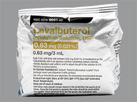 Levalbuterol Hcl 1.25Mg/0.5 (package of 1.0) Vial Nebulizer