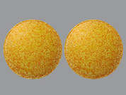 Vitamin B-2: Esto es un Tableta amarillo redondo imprimido con nada en la parte delantera, nada en la parte posterior, y es fabricado por US NUTRITION, I.