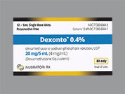 Dexonto: This is a Solution Non-oral imprinted with nothing on the front, nothing on the back.