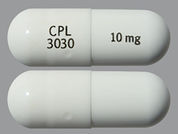 Gleostine: Esto es un Cápsula imprimido con CPL  3030 en la parte delantera, 10 mg en la parte posterior, y es fabricado por None.