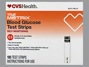 True Metrix Glucose Test Strip: This is a Strip imprinted with nothing on the front, nothing on the back.