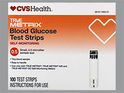 True Metrix Glucose Test Strip: Esto es un Tira imprimido con nada en la parte delantera, nada en la parte posterior, y es fabricado por None.