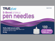 Trueplus Pen Needle 31 G X1/4" Needle Disposable