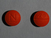 Isosorbide Dinit-Hydralazine: Esto es un Tableta imprimido con 20 en la parte delantera, N en la parte posterior, y es fabricado por None.