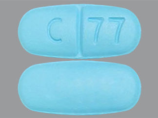 This is a Tablet Er imprinted with C 77 on the front, nothing on the back.