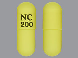 This is a Capsule Er Multiphase 12hr imprinted with NC  200 on the front, nothing on the back.