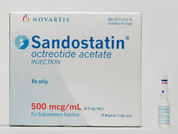 Sandostatin: This is a Ampul imprinted with nothing on the front, nothing on the back.