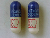 Fioricet With Codeine: Esto es un Cápsula imprimido con FIORICET  CODEINE en la parte delantera, logo en la parte posterior, y es fabricado por None.