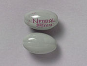 Neoral: This is a Capsule imprinted with NEORAL  25mg on the front, nothing on the back.