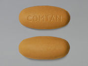 Comtan: This is a Tablet imprinted with COMTAN on the front, nothing on the back.