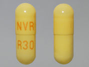 Ritalin La: This is a Capsule Er Biphasic 50-50 imprinted with NVR on the front, R30 on the back.