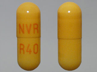 Esto es un Cápsula Er Bifásico 50-50 imprimido con NVR en la parte delantera, R40 en la parte posterior, y es fabricado por None.