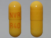 Ritalin La: This is a Capsule Er Biphasic 50-50 imprinted with NVR on the front, R40 on the back.