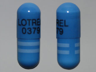 This is a Capsule imprinted with LOTREL  0379 on the front, nothing on the back.