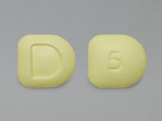 This is a Tablet imprinted with D on the front, 5 on the back.