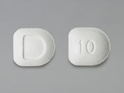 Focalin: Esto es un Tableta imprimido con D en la parte delantera, 10 en la parte posterior, y es fabricado por None.