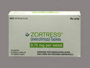 Zortress: This is a Tablet imprinted with CL on the front, NVR on the back.
