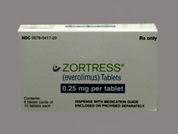 Zortress: This is a Tablet imprinted with C on the front, NVR on the back.