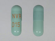 Focalin Xr: This is a Capsule Er Biphasic 50-50 imprinted with NVR on the front, D15 on the back.