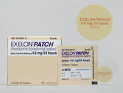 Exelon: This is a Patch Transdermal 24 Hours imprinted with EXELON PATCH  4.6mg/24 hours  AMCX on the front, nothing on the back.