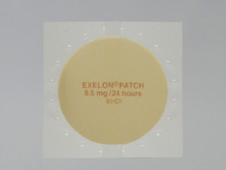 This is a Patch Transdermal 24 Hours imprinted with EXELON PATCH  9.5 mg/24 hours  BHDI on the front, nothing on the back.