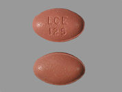 Carbidopa-Levodopa-Entacapone: This is a Tablet imprinted with LCE  125 on the front, nothing on the back.