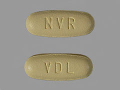 This is a Tablet imprinted with NVR on the front, VDL on the back.