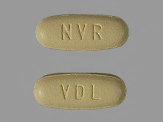 This is a Tablet imprinted with NVR on the front, VDL on the back.